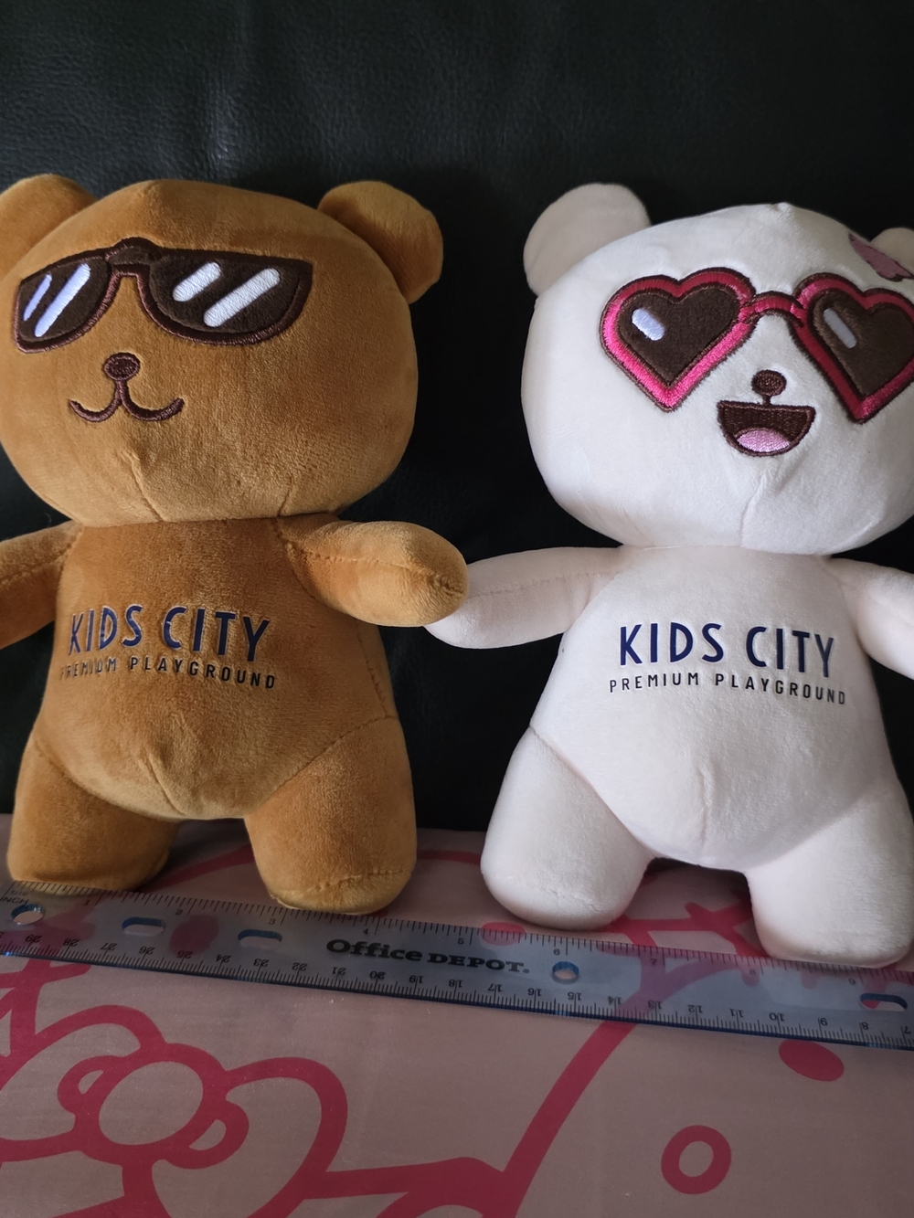 Plush Bear Toy - Brown and White Cute Sunglasses Bears